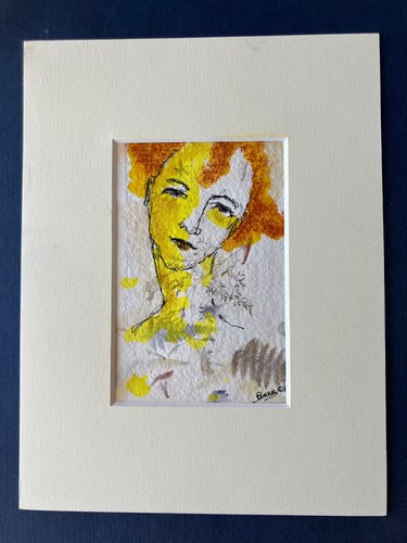 Portrait jaune orange - portrait, et