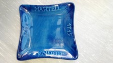 CENDRIER COUPELLE PUBLICITAIRE COGNAC MARTELL BLEU - CERAMIQUE ST CLEMENT FRANCE