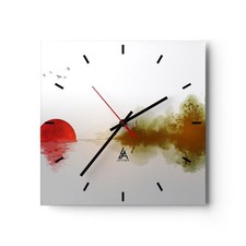Horloge murale en verre