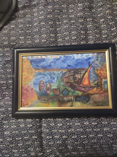 Ancien tableau huile - huile, sur