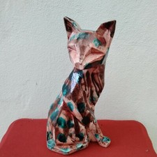 Chat Art Déco Faience De