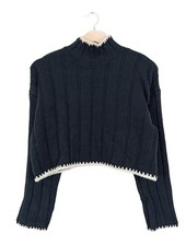 ONLY Pull court Dames Pull T EU 34 noir style décontracté