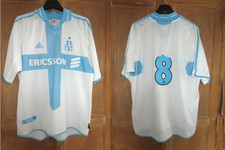 Maillot OLYMPIQUE DE MARSEILLE OM n°8 2001 ADIDAS vintage shirt ERICSSON L