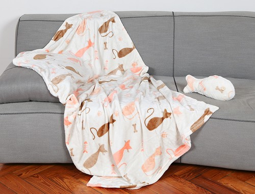 Plaid douillette peluche - , micro