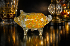 Figurine cochon en verre
