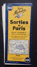 § carte MICHELIN 100 sorties de PARIS 1944