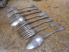 6 Fourchettes et 2 Cuillère Anciennes CHRISTOFLE métal argenté