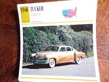 FICHE carte CARD voiture car auto USA tucker torpedo 1948