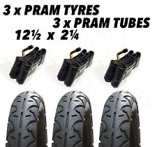 3x Landau Pneus & 3x Tubes 12.5 X 2.25 Slick Quinny Buzz Freestyle Moodd Speedi