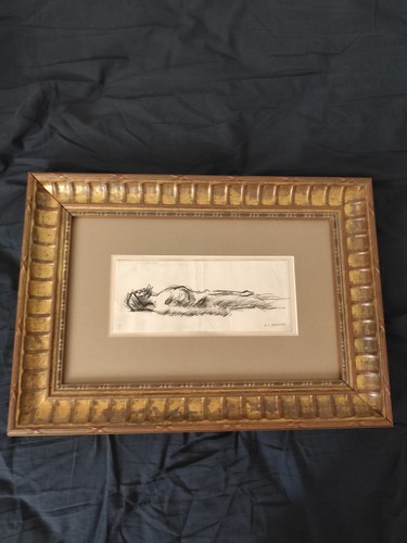 Dessin original crayon - , noir
