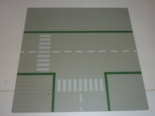 LEGO Baseplate 32x32 Road T Intersection with Road / 608p01 / 6390/1589/551/1592