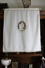 Rideau brise-bise en fil de lin blanc / 30521-27