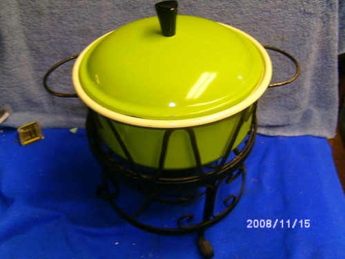 Vintage yellow enameled - vintage,