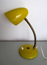 Lampe applique  vintage 1950 style Guariche Biny jaune métal 36 cm