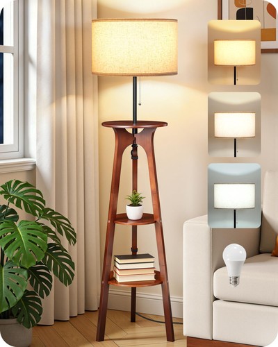 Lampadaire trépied bois - trépied,