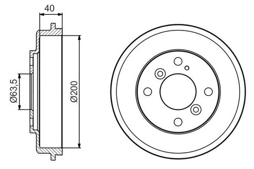 Tambour frein essieu - tambour,