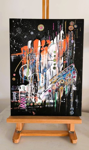 Tableau abstrait non encadré - abstrait, -non