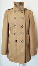 ETAM Manteau femme taille 36/S en laine beige foncé Manteau hiver comme neuf. 
