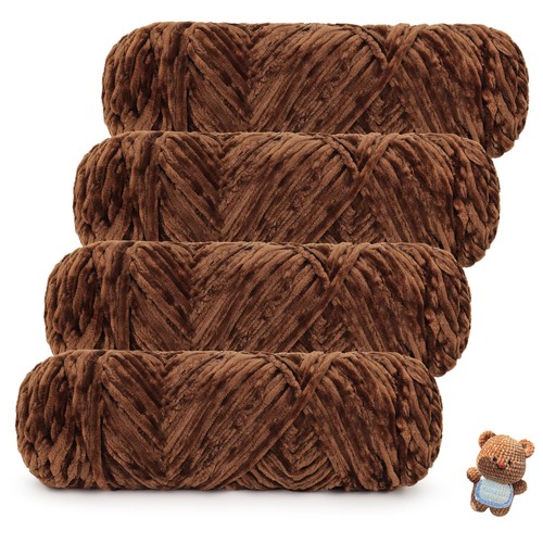Laine chenille pour crochet