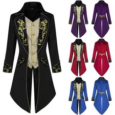 Manteau homme steampunk médiéval gothique victorien recoat pour fête d'Hallow