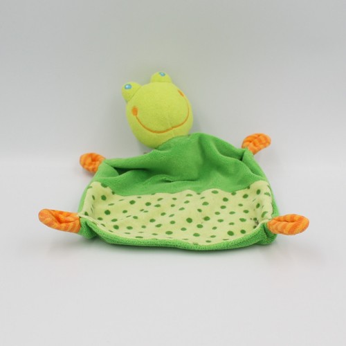Doudou plat grenouille vert