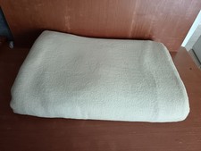 Ancienne Couverture En Laine Beige, 220x220cm,vintage