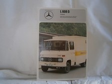 Catalogue voiture pub auto prospectus Camion Mercedes Benz L 608 D chassis