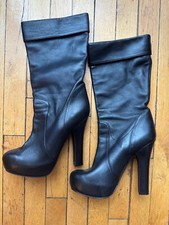 Dolce & Gabbana Bottes femme en cuir noir