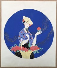 Gravure Art Déco Pochoir