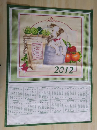 Calendrier tissu 2012 - calendrier,