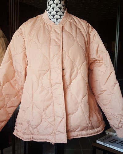 Veste doudoune rose saumon