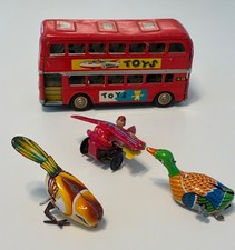 ? lot 4 jouets en tôle mécanique/friction - Chine, années 80 (?)