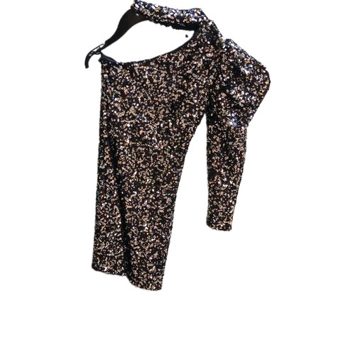 Robe zara noir doré - noir,