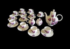 Heinrich Porcelaine Germany Service  Complet A Café 27 Pieces 1970 Fleur 1960 