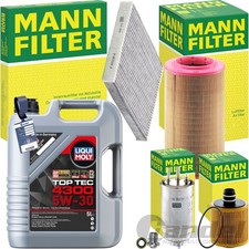 Mann Kit D'Inspection + Huile Liqui Moly 5W-30 Convient pour Fiat Ducato 115