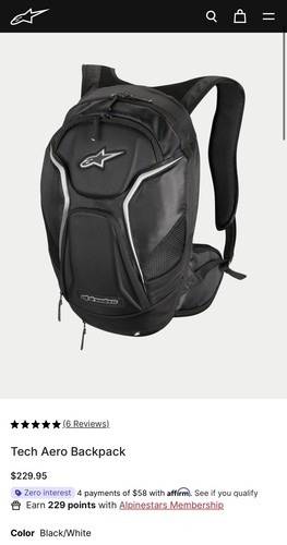Alpinestars tech aero backpack - tech,