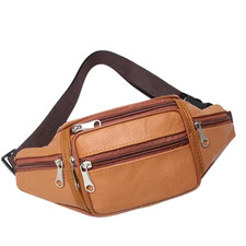 Sac Banane Homme Femme Cuir PU – Voyage Sport Randonnée Moto Ceinture Jaune