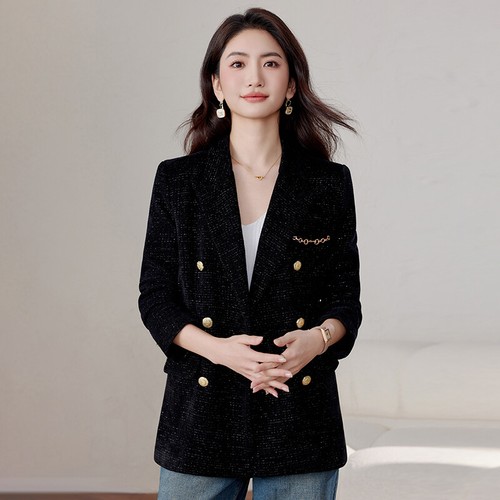 Blazer femme élégant noir - blazer,