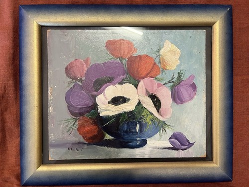 Tableau floral huile - , au