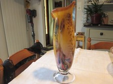 magnifique grand vase en verre soufflé