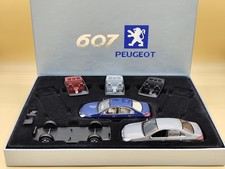1/43 Coffret Peugeot 607 Berline Bleu & Gris 2000 Norev