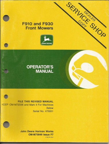John deere f910 - deere, f930