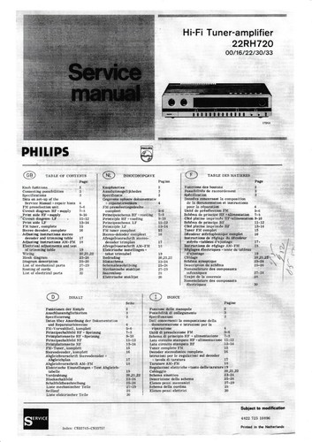 Service manuel instructions - manuel, d'instructions