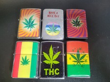 LOT DE 6 BRIQUETS  NATURE THC HERBES HIGT STYLE ZIPPO ESSENCE CANNABIS RASTA