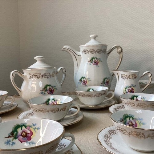 Service porcelaine café - porcelaine, à