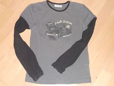 superbe tee shirt avec manche noir et gris 12 ans mademoiselle ddp 