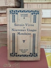 livre ancien. Savoir Vivre et Nouveaux Usages Mondains 
