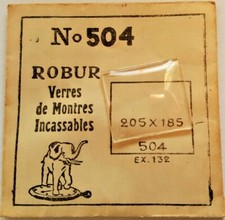 Verre ROBUR plexi n° 504 pour montre 20.5 x 18.5 mm