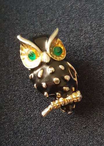 Broche hibou chouette - ",