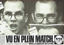 PUBLICITE ADVERTISING 027  1981  montures de lunettes Krys  (2p)